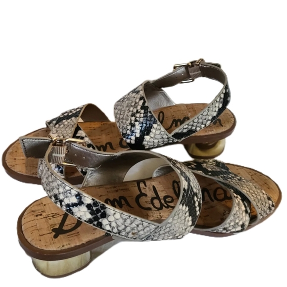 Sam Edelman Shoes - SAM EDELMAN TEEN PUTTY REPTILE SANDALS